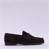 Paul Green Ruched Toe Penny Loafer - Brown Suede